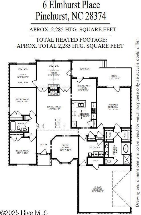 6 Elmhurst Pl, Pinehurst, NC 28374 - view of home floor plan