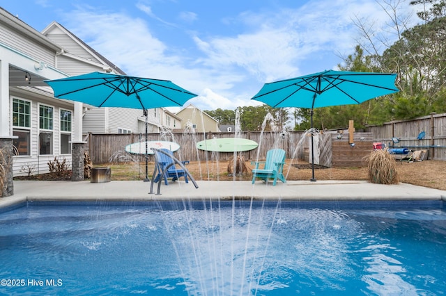 view of pool featuring a patio area