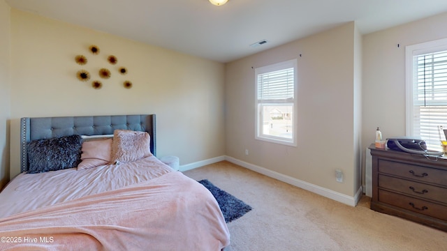 view of carpeted bedroom