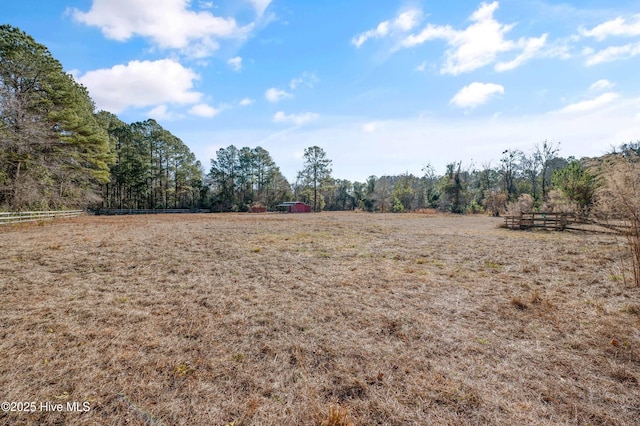 view of yard featuring a rural view