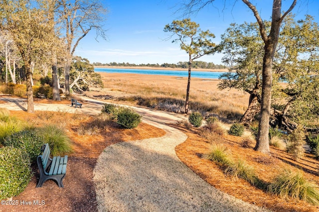 view of home's community featuring a water view