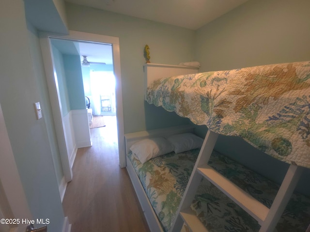 bedroom featuring wood-type flooring