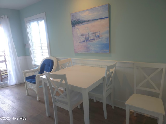 dining area featuring hardwood / wood-style floors