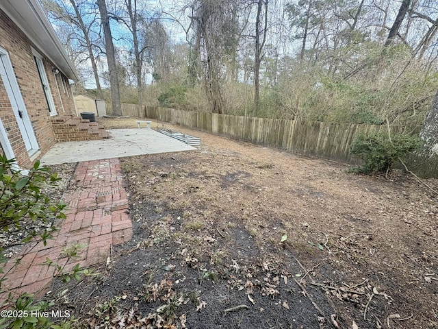 view of yard with a patio