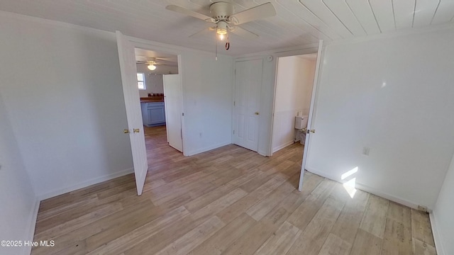 empty room featuring light hardwood / wood-style flooring