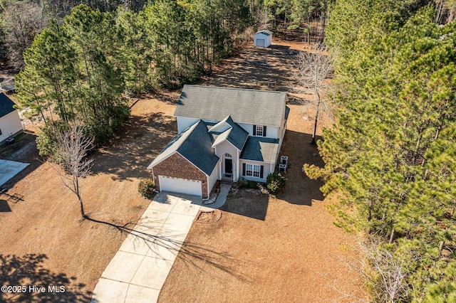 birds eye view of property