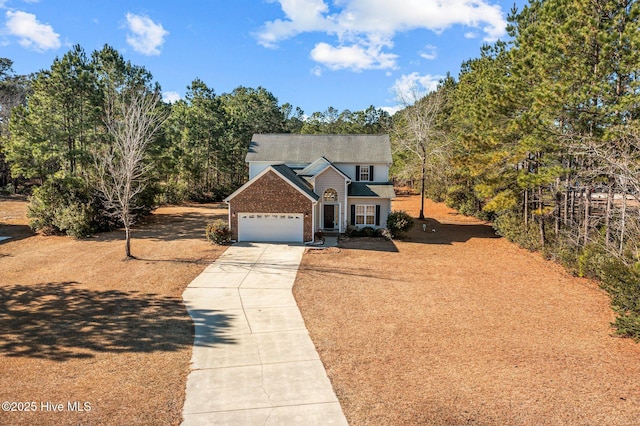 front of property featuring a garage