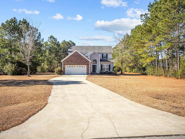 front of property featuring a garage