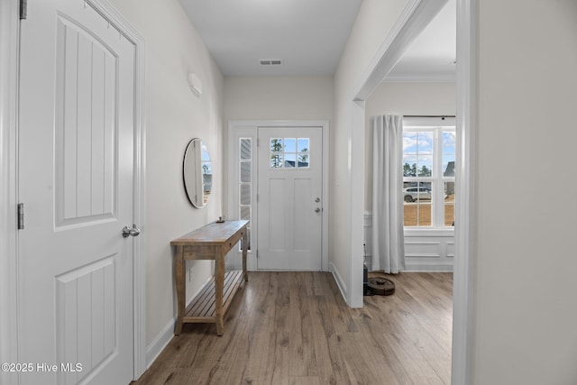 entryway featuring light hardwood / wood-style flooring