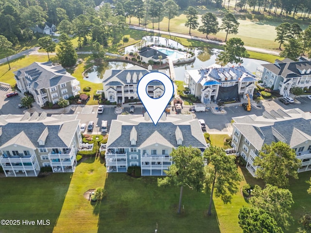 bird's eye view with a residential view