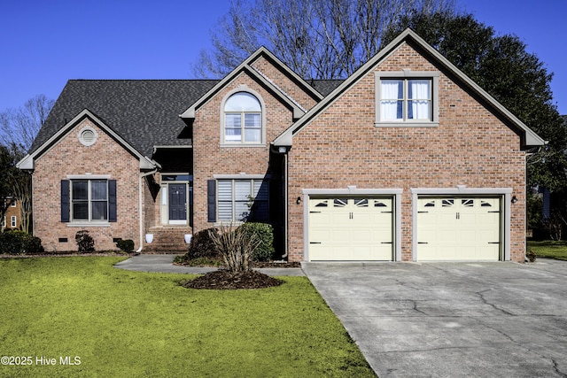 front of property featuring a garage and a front yard