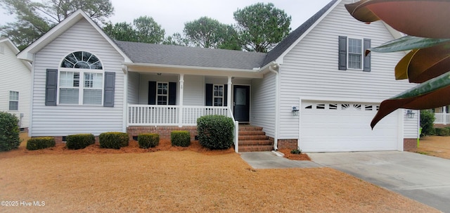 view of front facade featuring a garage