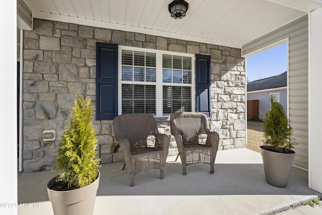 view of patio / terrace with a porch