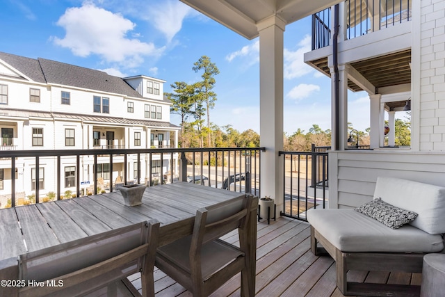 deck featuring a residential view