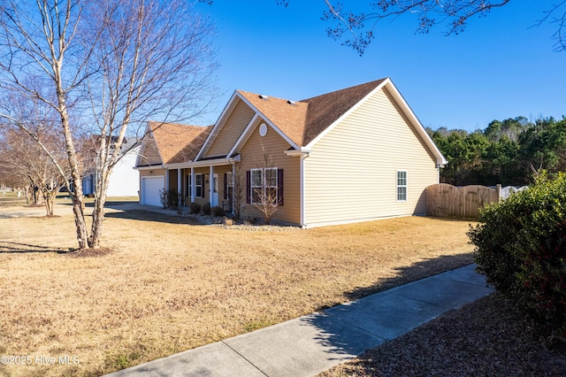 view of front facade with a garage