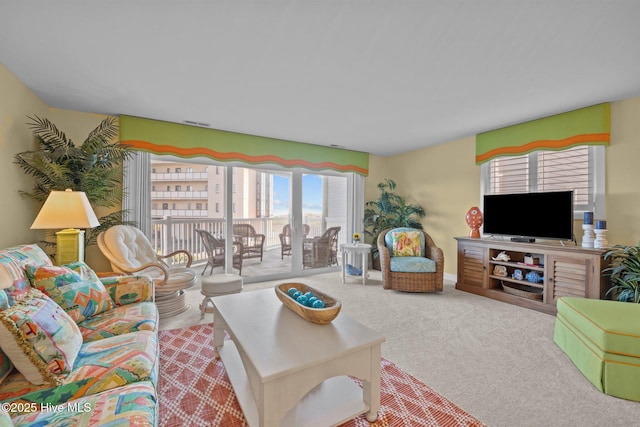 view of carpeted living room