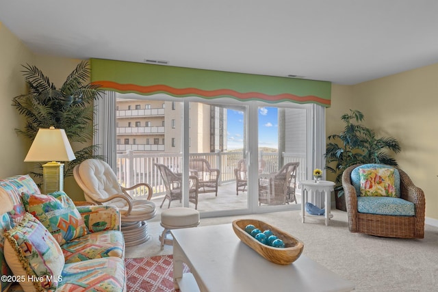 view of carpeted living room