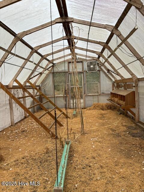 view of unfinished attic