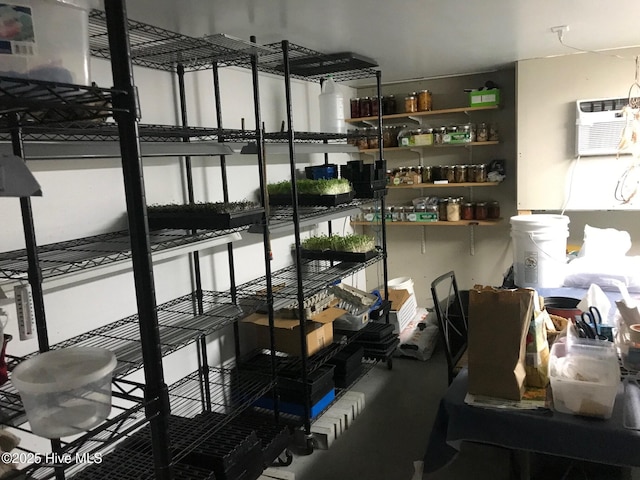 storage area featuring a wall unit AC