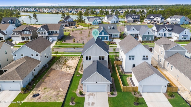 826 Trisail Ter, Wilmington, NC 28412 - aerial perspective of suburban area with a large body of water