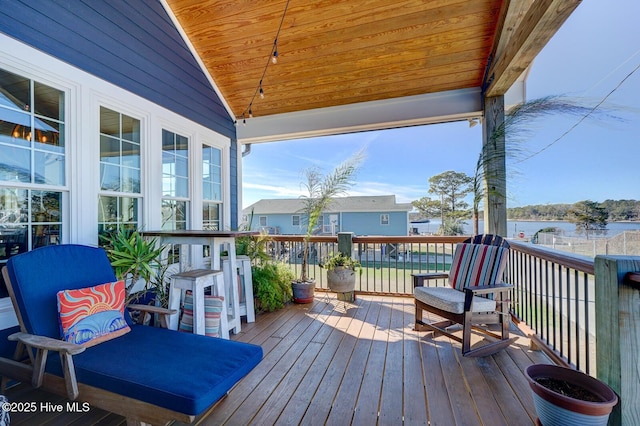 view of wooden deck