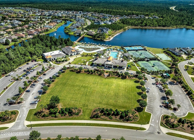 2173 Palm Pointe NE, Leland, NC 28451 - bird's eye view of a nearby body of water and a forest