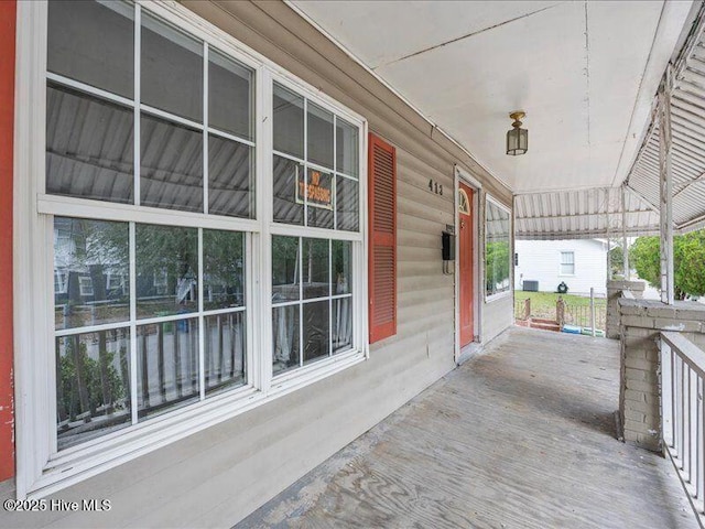 view of patio with covered porch