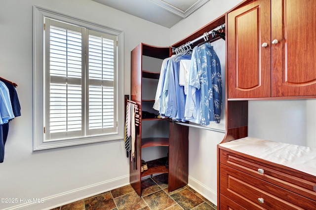 view of walk in closet