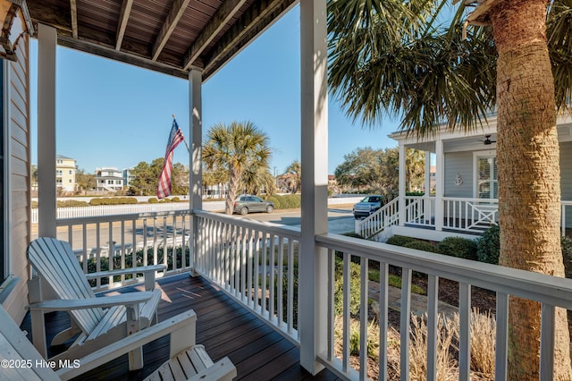 exterior space featuring a porch