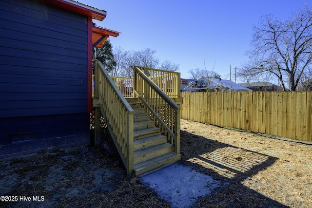 view of yard with a deck