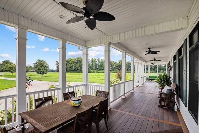 view of sunroom