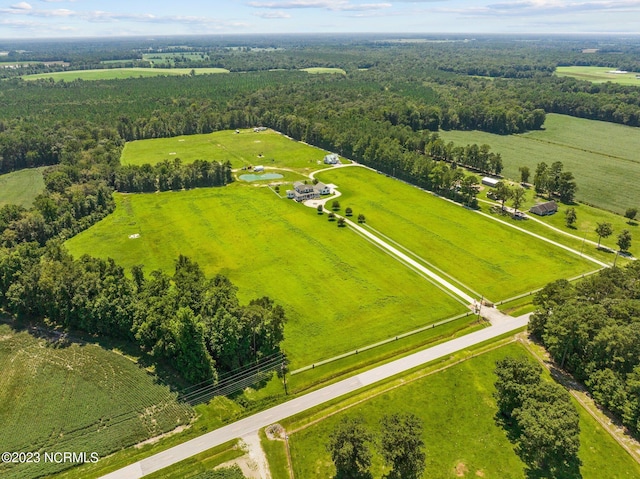 drone / aerial view featuring a rural view