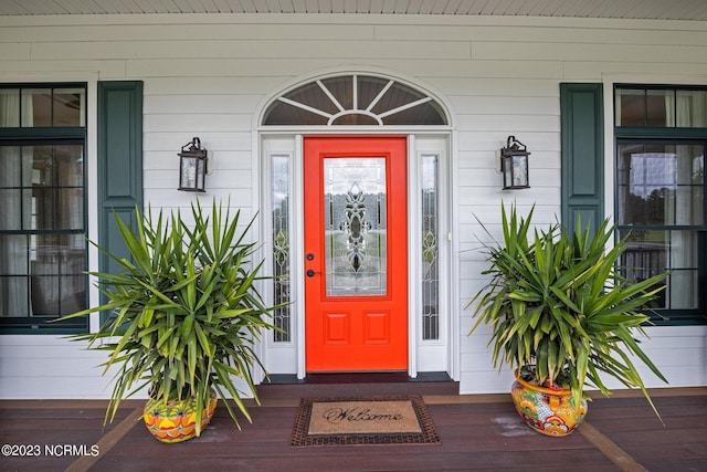 view of doorway to property