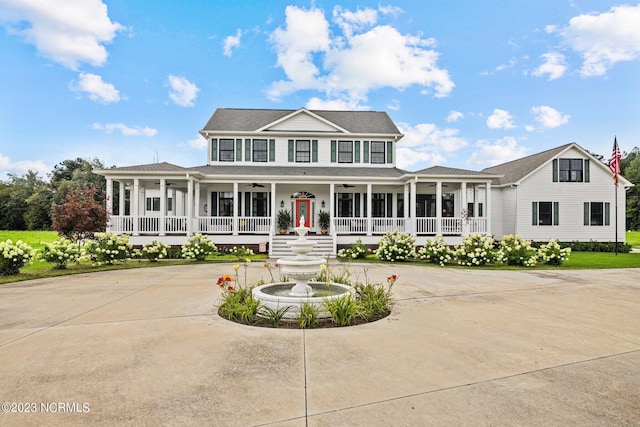 view of front of house with covered porch