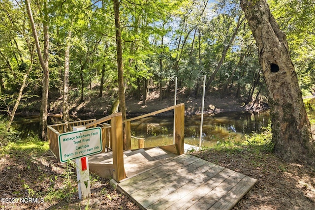 view of property's community featuring a water view