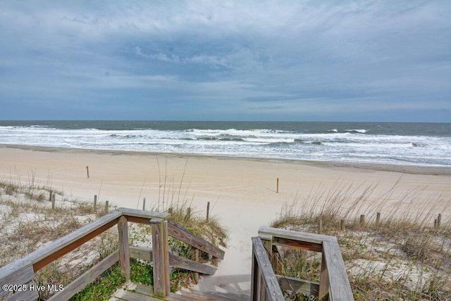 water view featuring a view of the beach