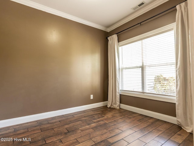 214 Admiral Ct, Sneads Ferry, NC 28460 - unfurnished room with ornamental molding and dark wood finished floors