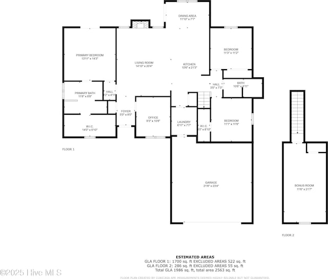 214 Admiral Ct, Sneads Ferry, NC 28460 - view of floor plan / room layout