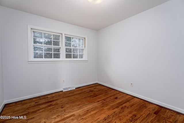 empty room with wood-type flooring