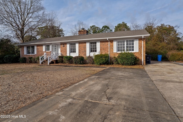 view of single story home