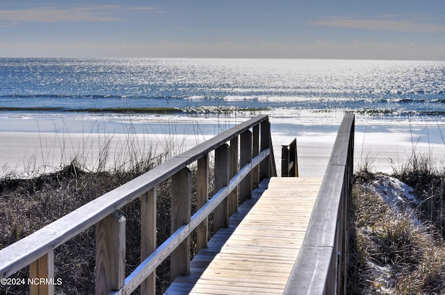 view of dock area