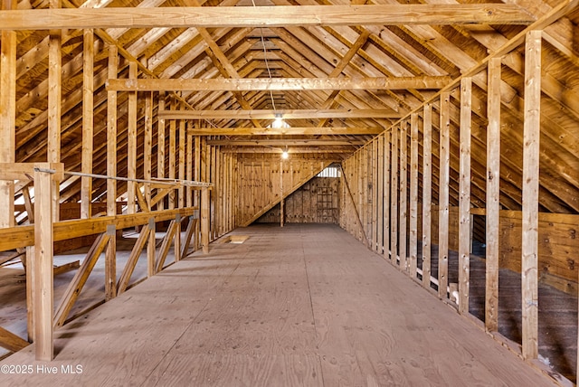 view of attic