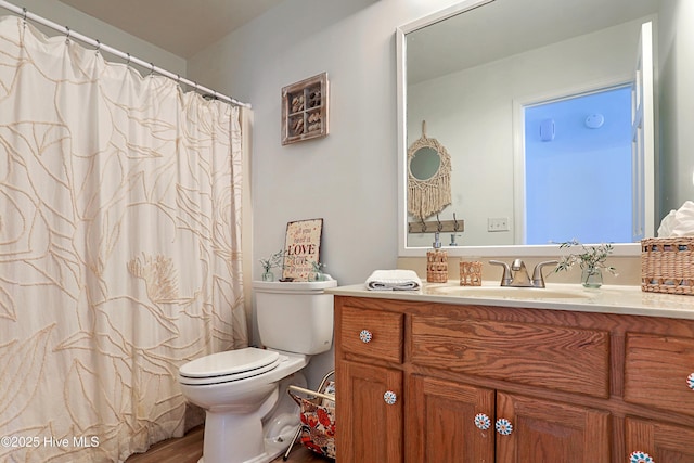 full bath with toilet and vanity