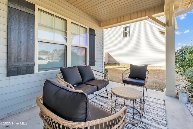 view of patio with a porch