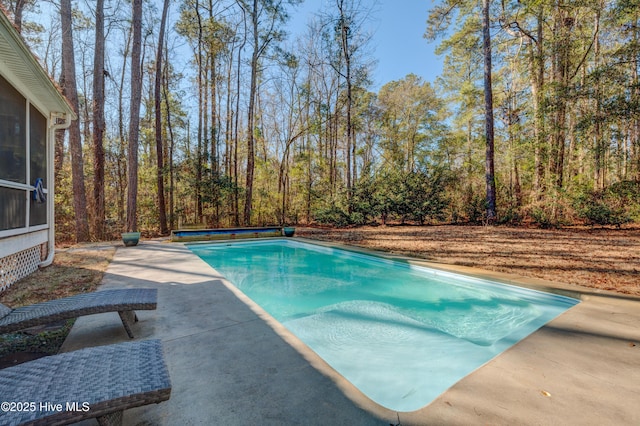 view of pool featuring a patio area