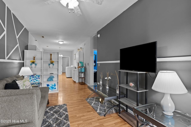 living room featuring hardwood / wood-style floors