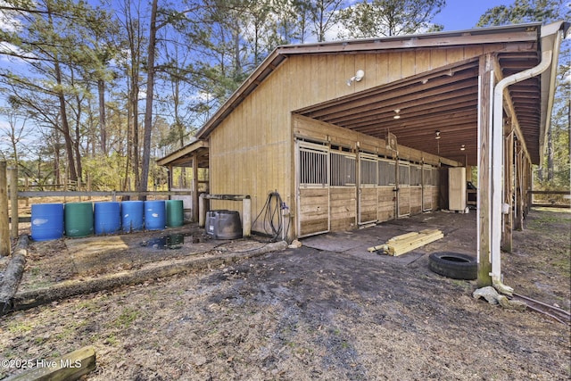 view of stable