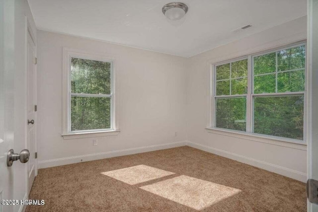 view of carpeted empty room