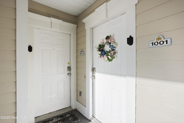 view of doorway to property