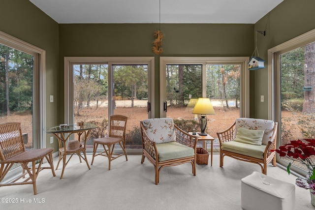 sunroom featuring a wealth of natural light